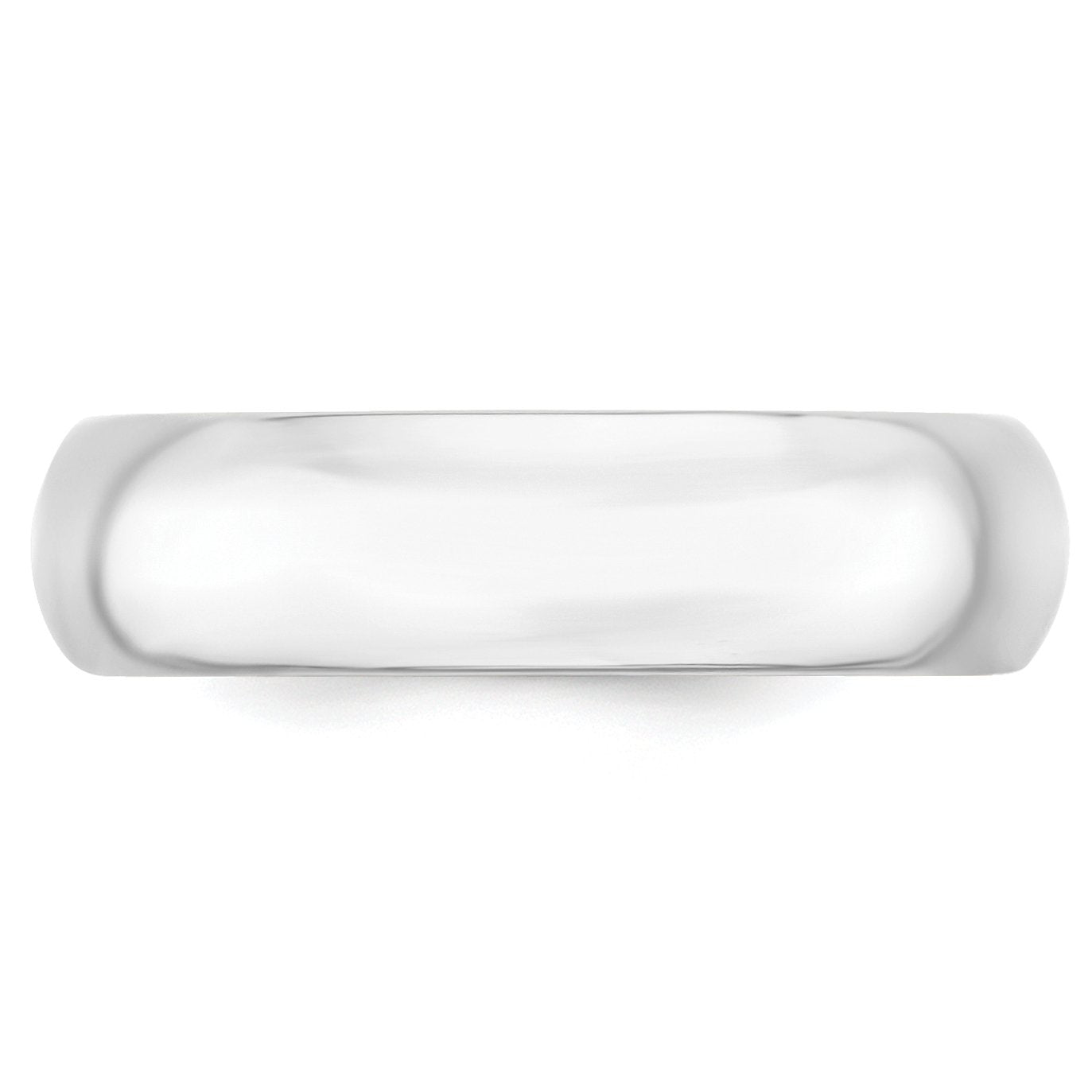 10k White Gold 6mm Standard Weight Comfort Fit Wedding Band Size 10