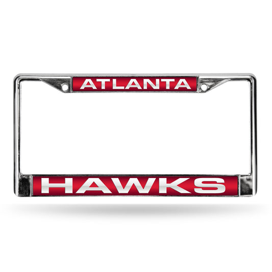 Atlanta Basketball Hawk's Chrome Metal Laser Cut License Plate Frame