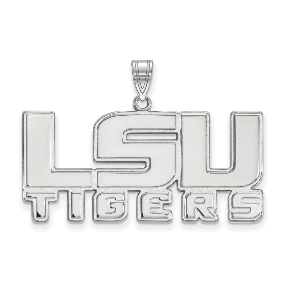 LogoArt Sterling Silver Louisiana State University Large Pendant Necklace Female Adult
