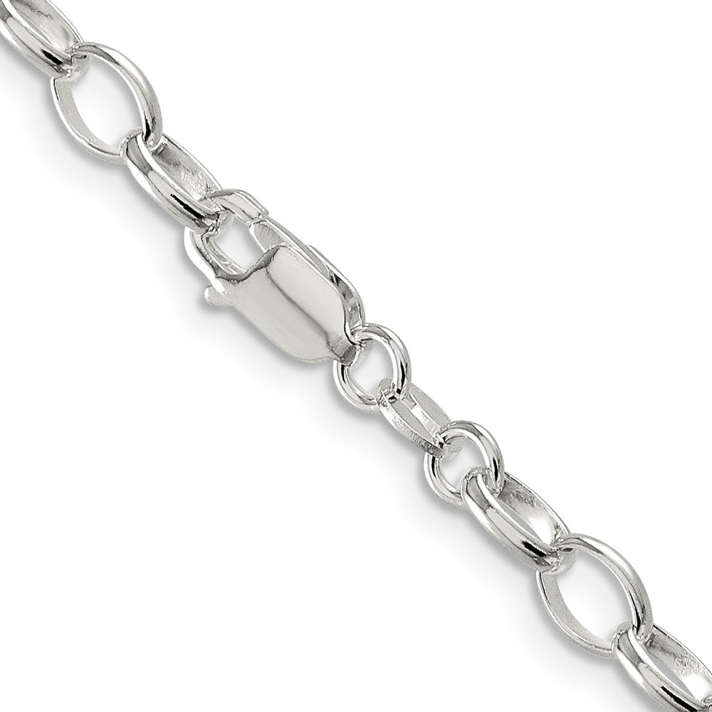 Sterling Silver 5mm Fancy Rolo Chain 24 Inches