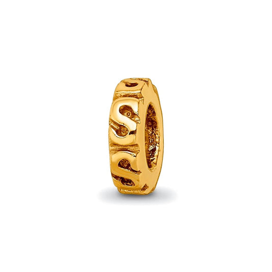 Sterling Silver Gold-plated Reflections Swirl Spacer Bead