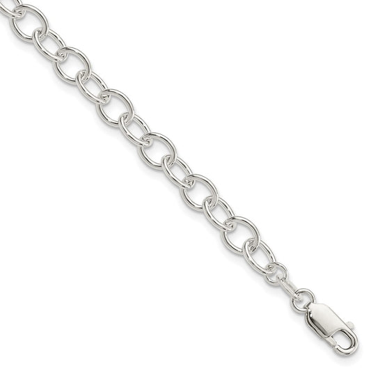 Sterling Silver Polished Fancy Link Bracelet 7.5 inches