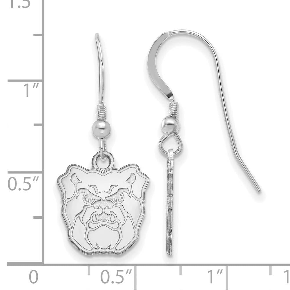 LogoArt Sterling Silver Butler University Small Dangle Earrings Wire