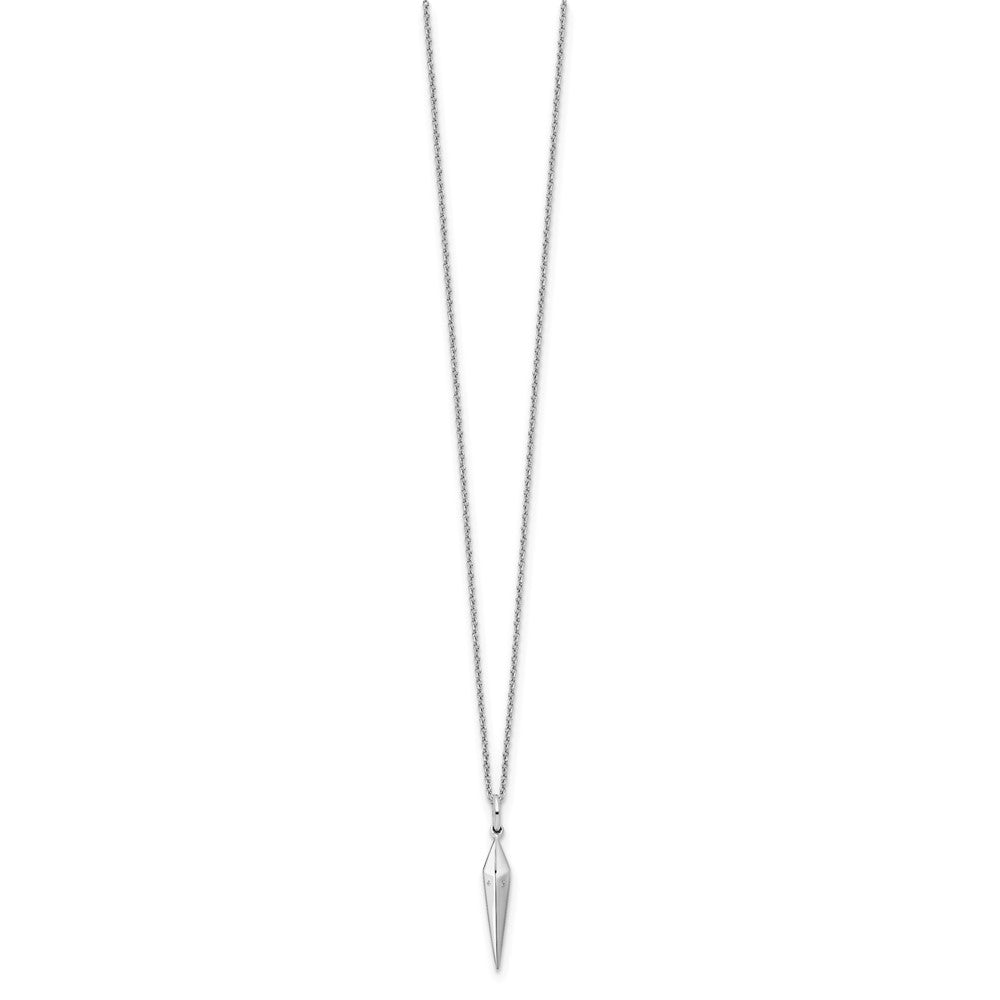 White Ice Sterling Silver Rhodium-plated 18 Inch Diamond Necklace with 2 Inch Extender 18 Inches