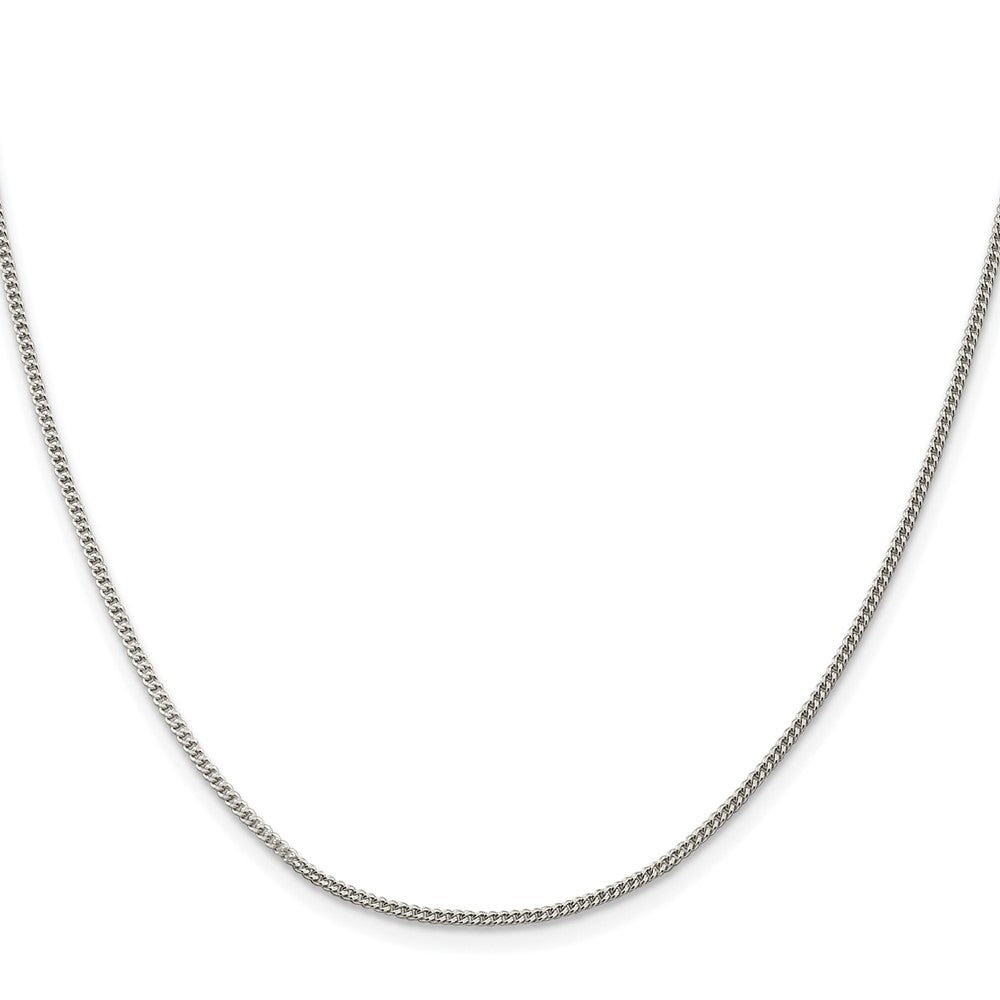Sterling Silver Rhodium-plated 1.5mm Curb Chain