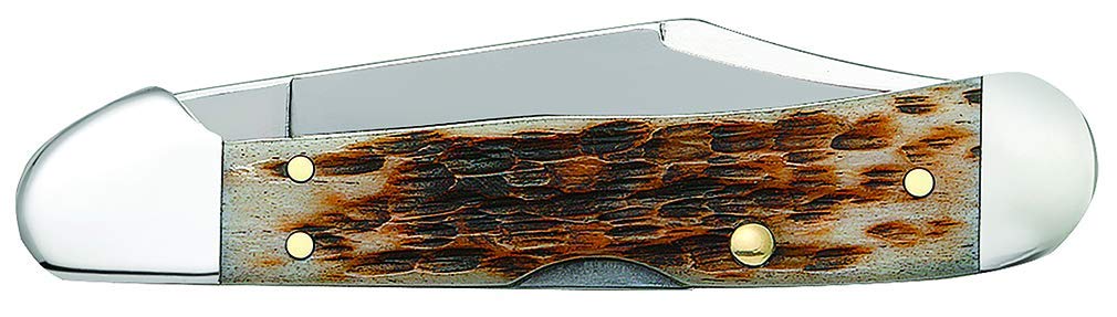 Case Folding Mini CopperLock Pocket Knife Amber Bone