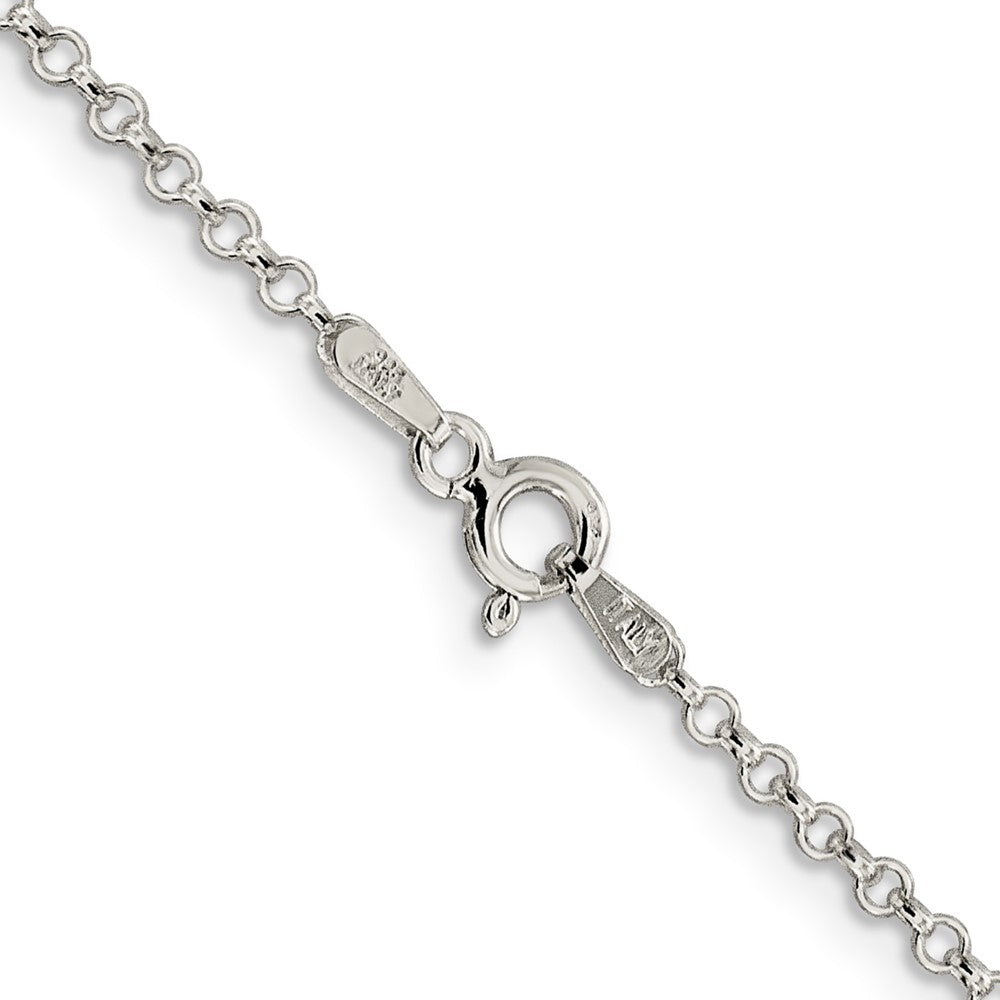 Sterling Silver 2mm Rolo Chain 16 Inches