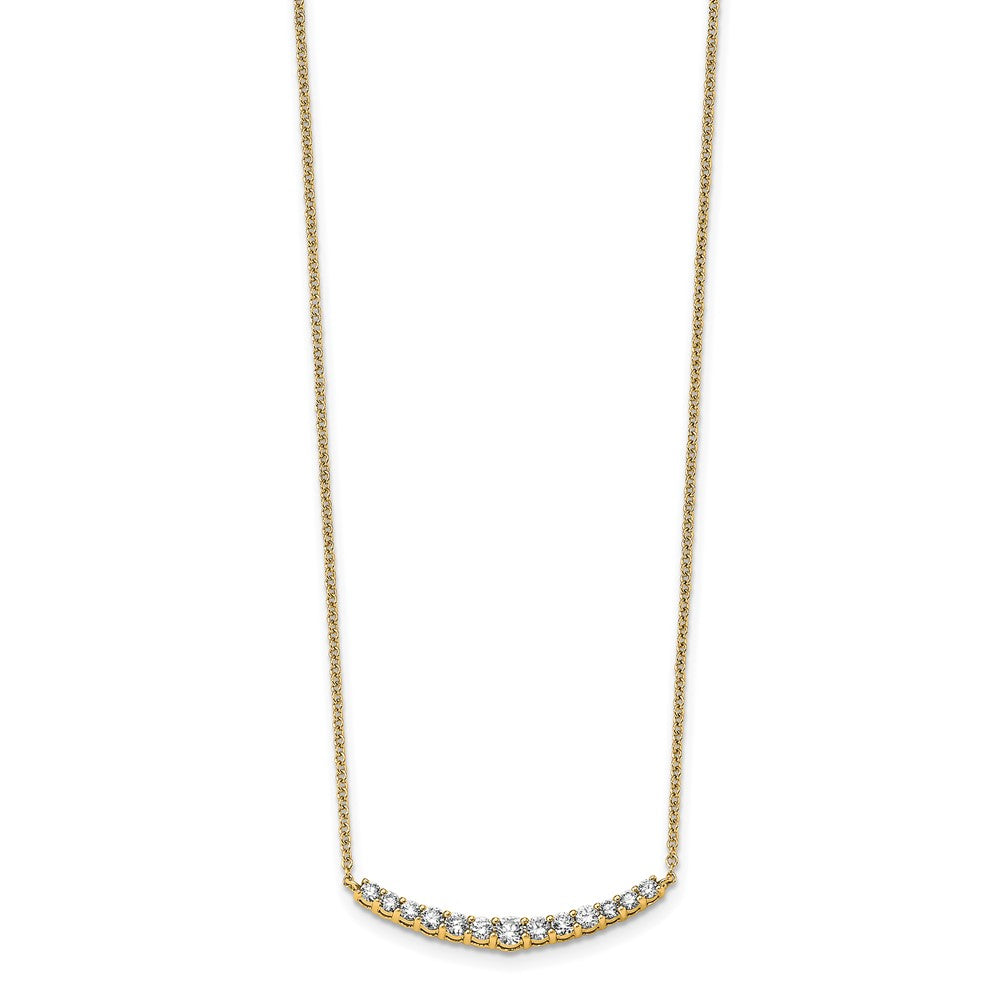 14k 1/2 carat Lab Grown Diamond VS/SI+ G+ 18 inch Fashion Bar Necklace