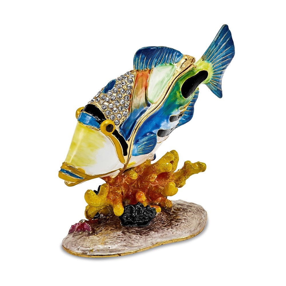 Pewter Huma Huma Fish Trinket Box