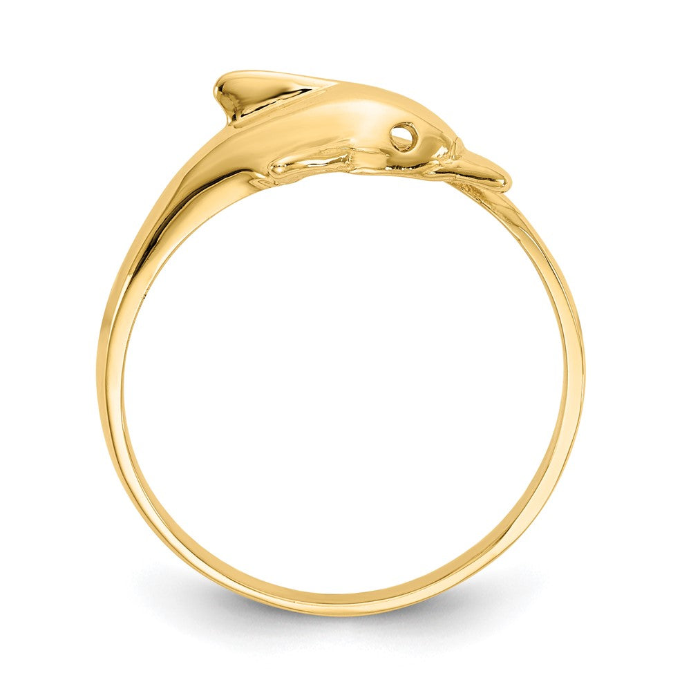 14k Dolphin Ring Size 6