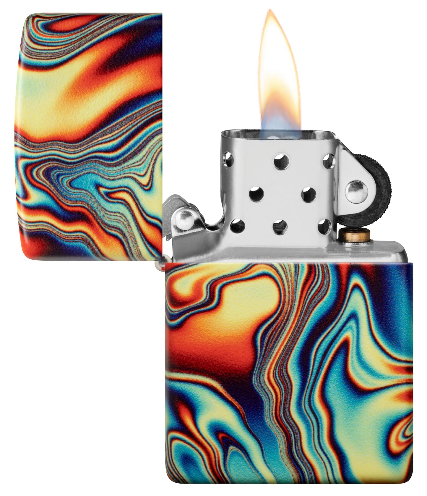 Zippo Colorful Swirl Design Glow in the Dark 540 Color Pocket Lighter