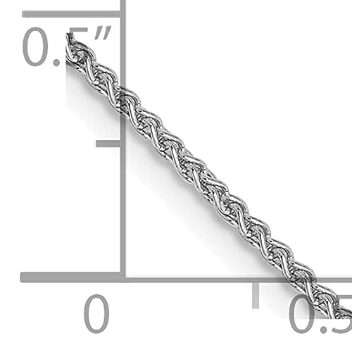 14K White Gold 10 inch 1.25mm Spiga with Lobster Clasp Anklet