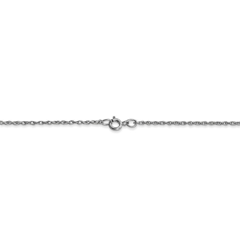 10k White Gold .95mm Carded Cable Rope Chain