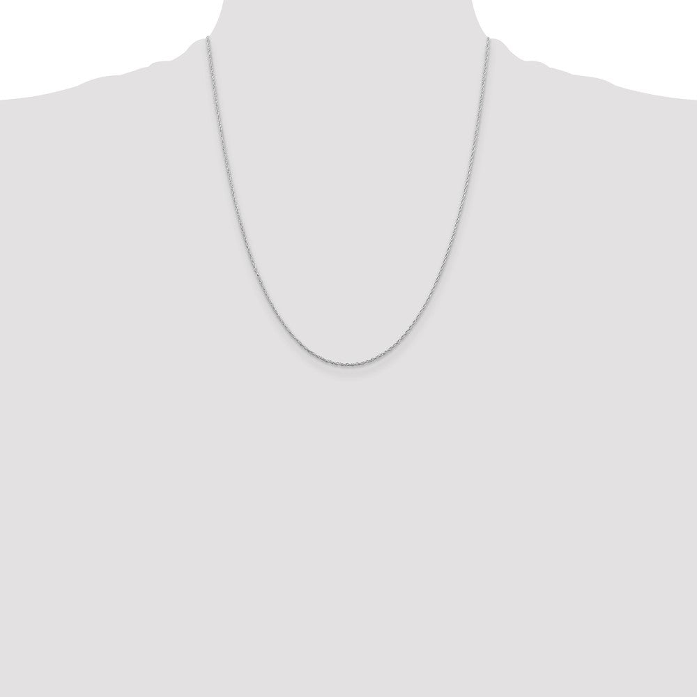 Sterling Silver Rhodium-plated 1.25mm Loose Rope Chain 22 Inches