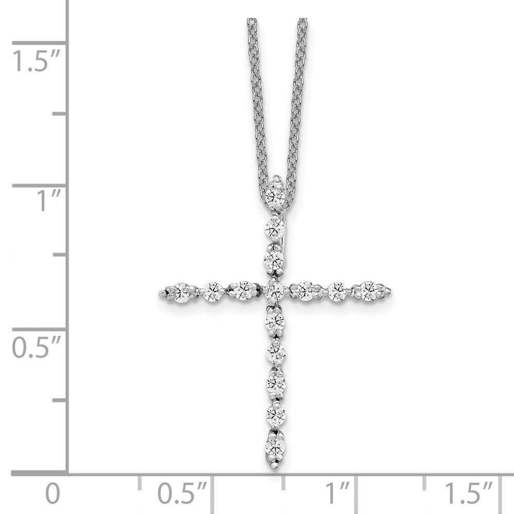 14kw .375 CTW Cross Pendant Mtg