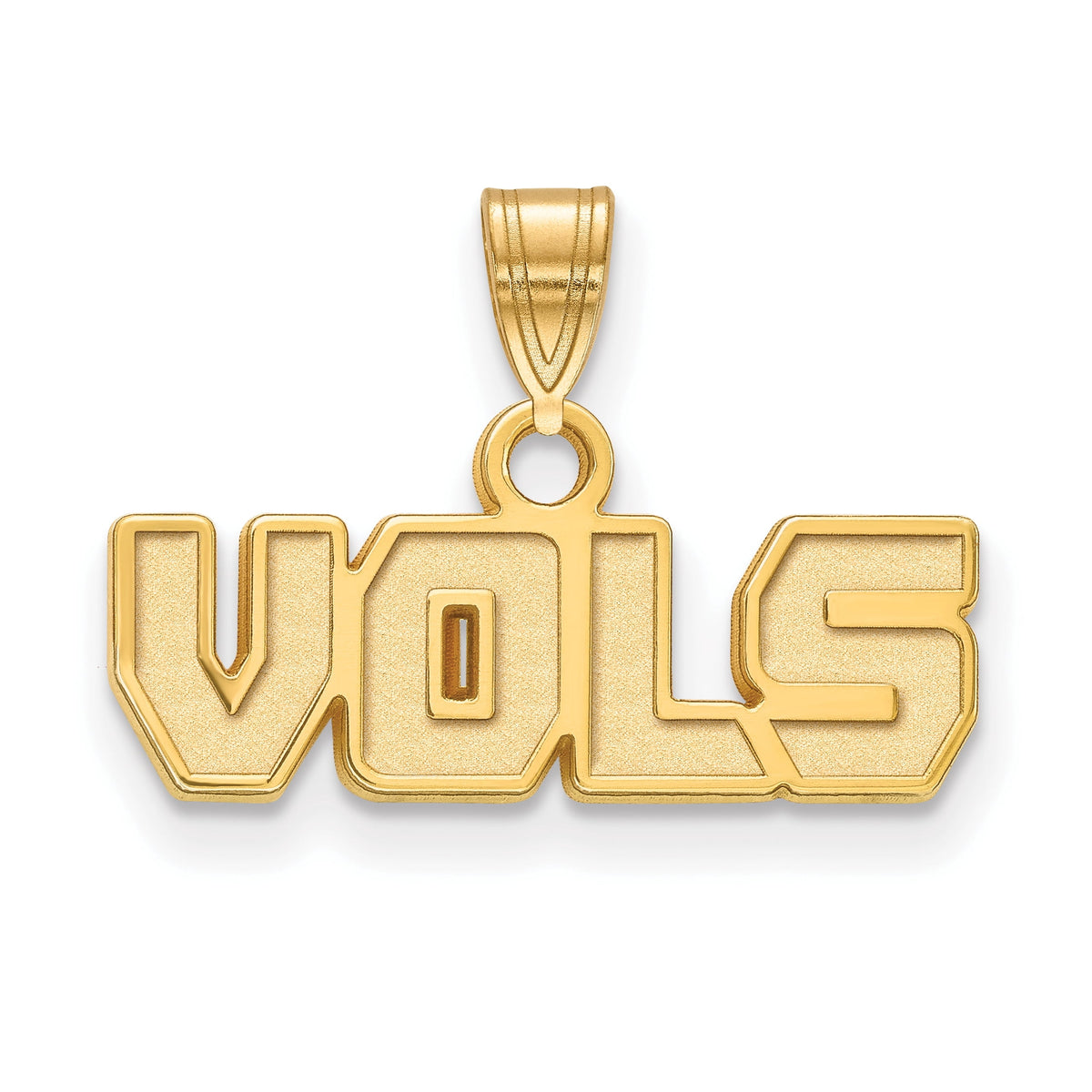 Sterling Silver Gold-plated LogoArt University of Tennessee Vols Small Pendant Q-GP068UTN