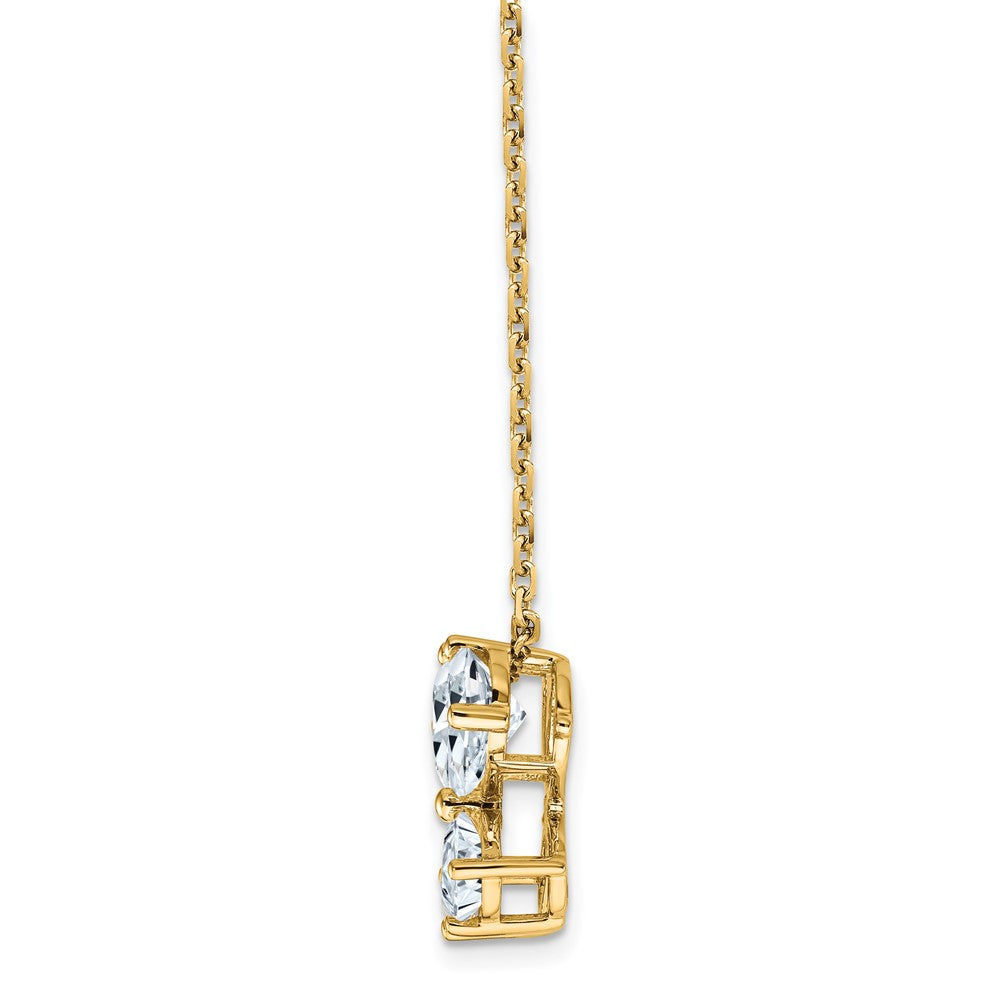 14K Butterfly Pendant G H I True Light Moissanite