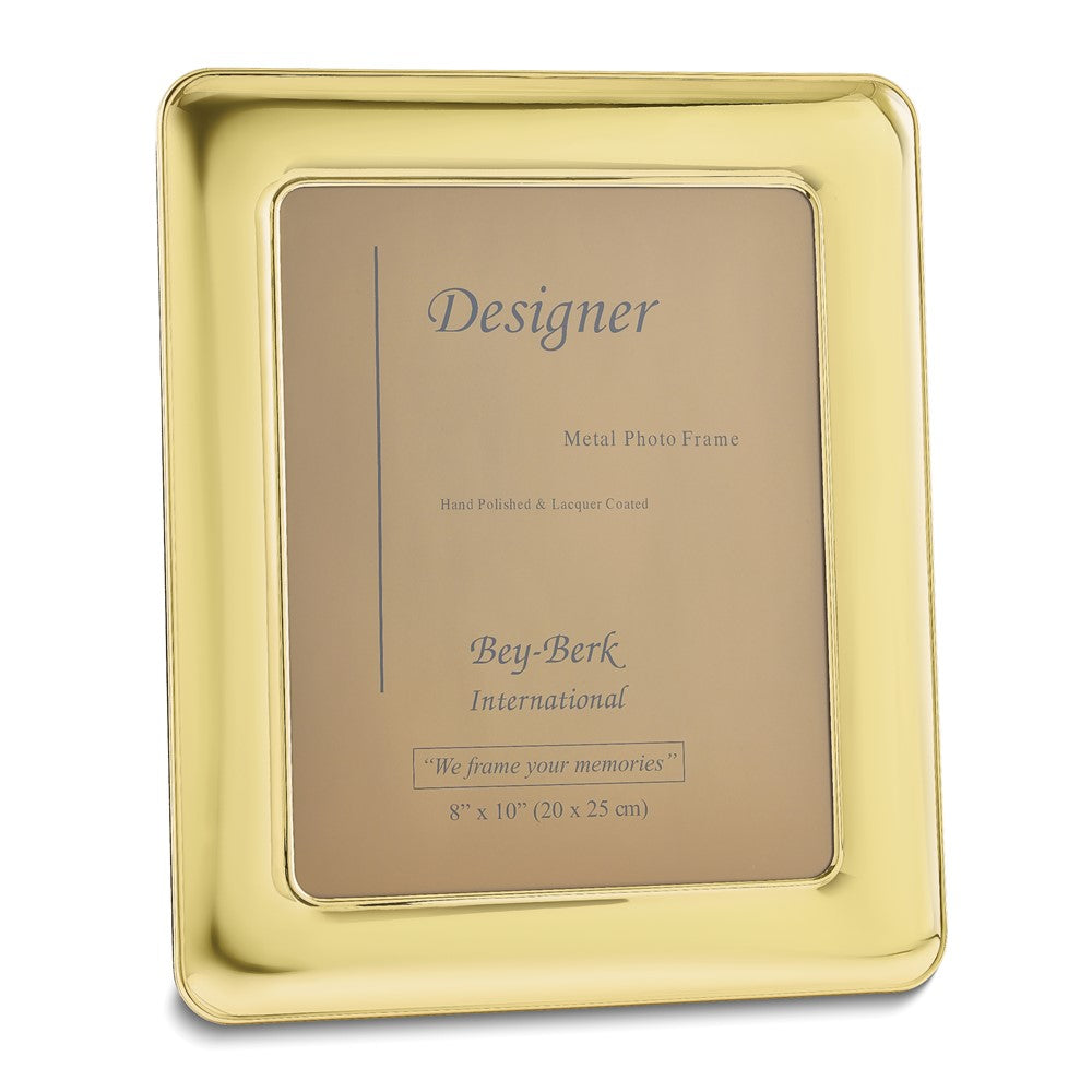 Solid Brass Polished Lacquer-coated 8x10 Photo Frame QGL9479