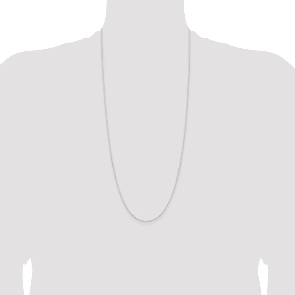 Sterling Silver 1mm Round Spiga Chain 30 Inches