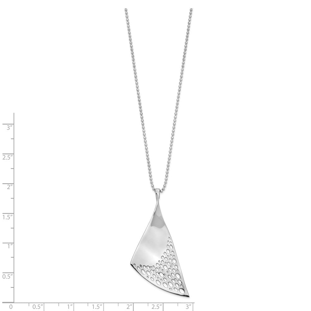 Sterling Silver Rhodium-plated w/ 2in ext. Necklace