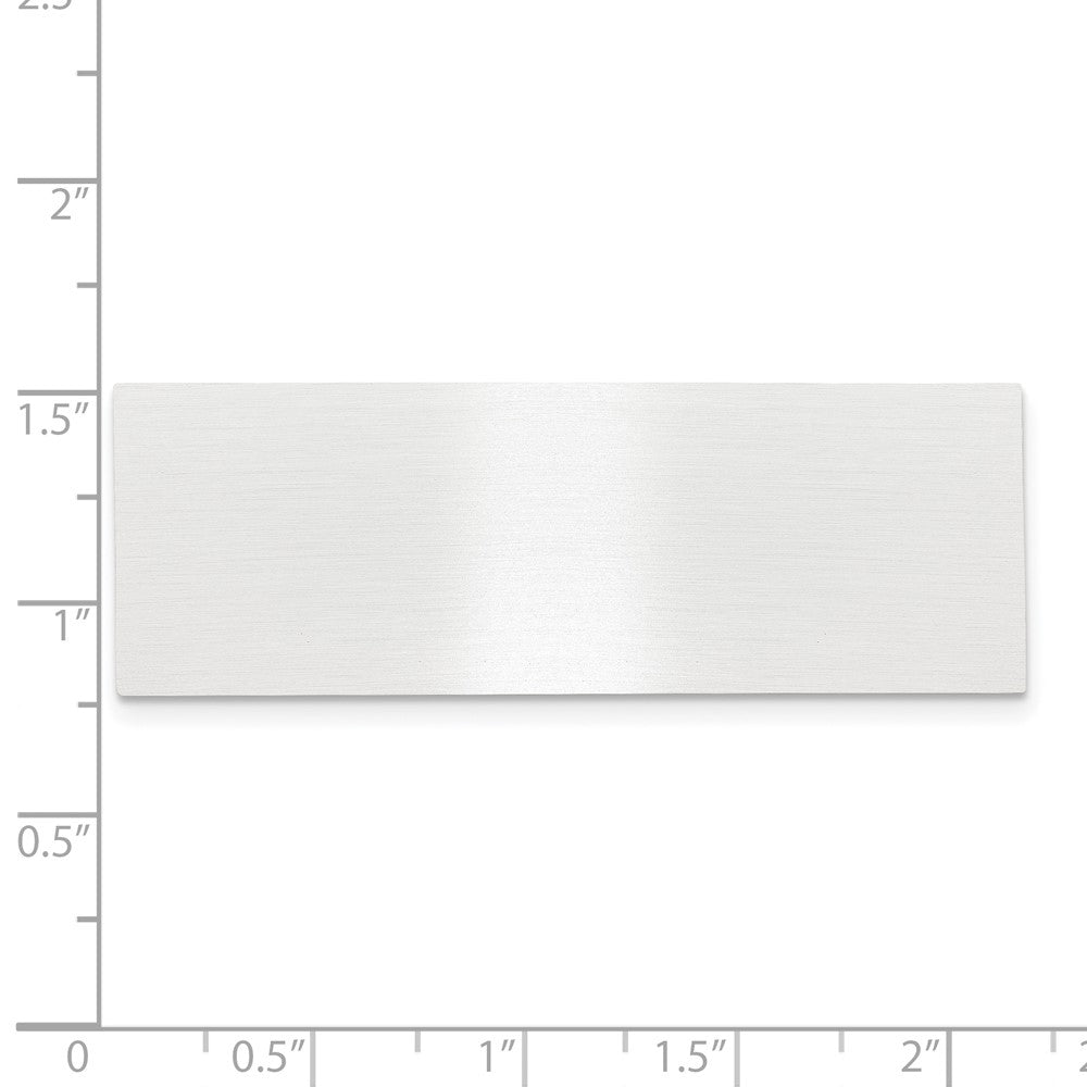 3/4 x 2 1/8 Satin Aluminum Plates-Set of 6