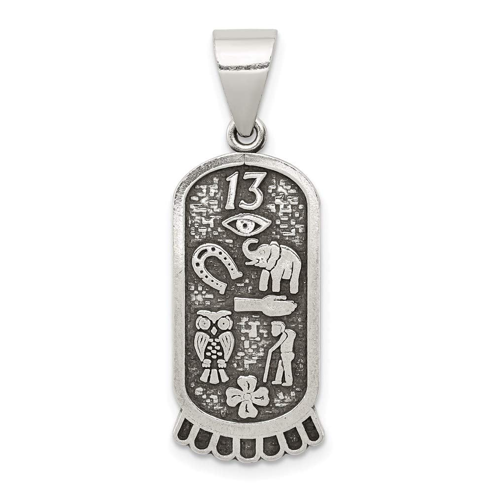 Sterling Silver Antiqued Good Luck Icon Pendant