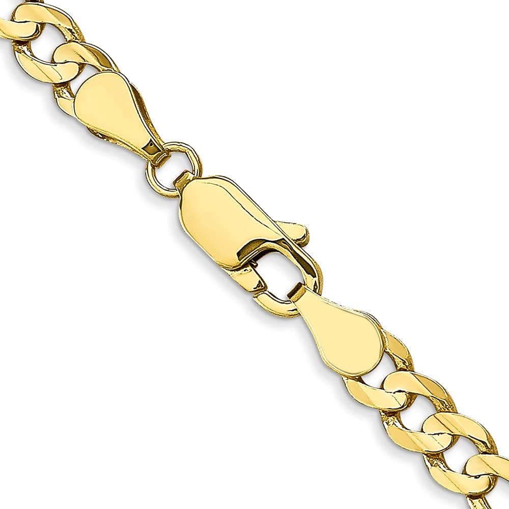 Primal Gold 10 Karat Yellow Gold 4.5mm Light Concave Figaro Chain