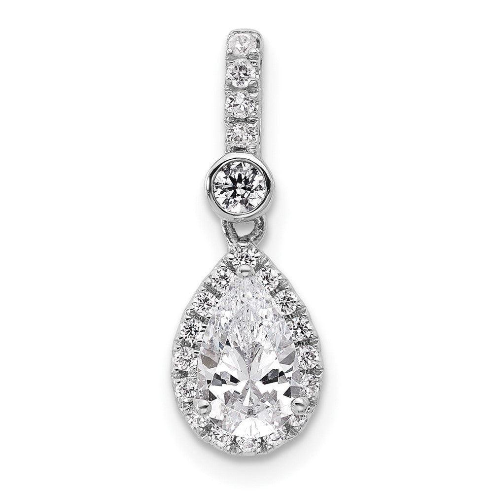 14kw Lab Grown Diamond 0.75ctw Pear VS/SI+ G+ Necklace