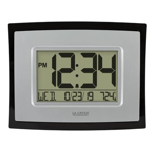 La Crosse Technology Digital Clock with Indoor Temperature and Calendar, WT-8002U-INT