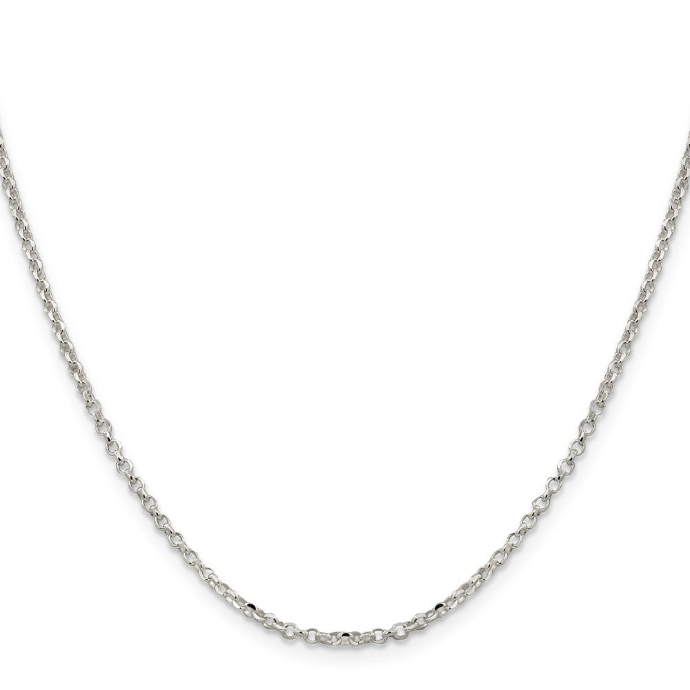 Sterling Silver 2.2mm Diamond-cut Cable Chain 26 Inches