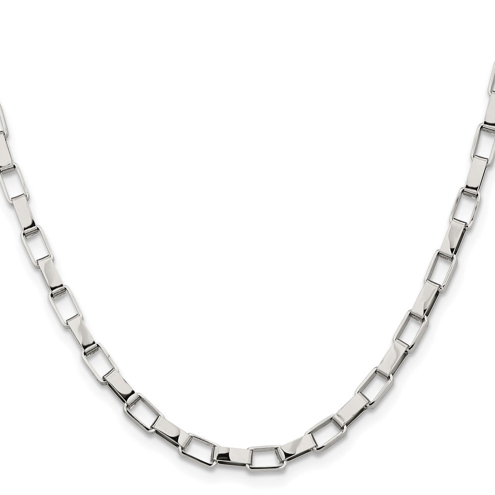 Stainless Steel Polished 4.8mm 22in Square Link Chain