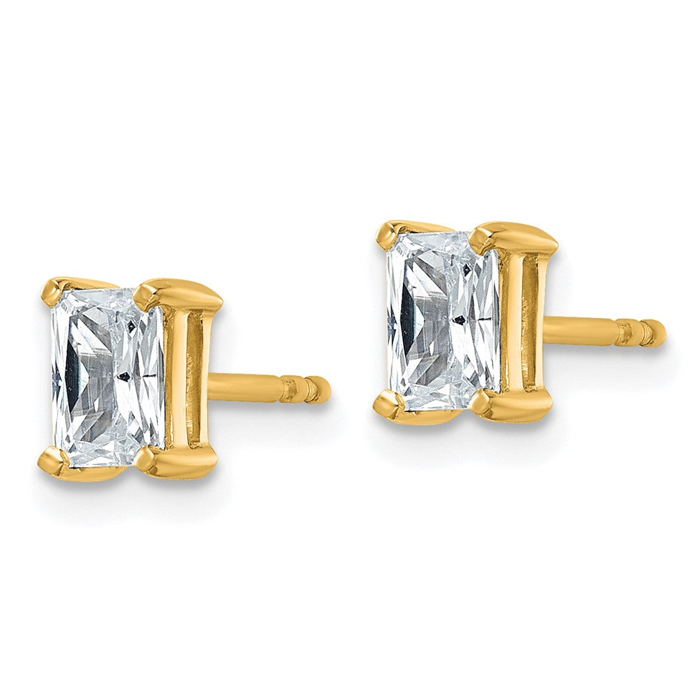 14ky 5.05x4.05mm Radiant Earring Mounting
