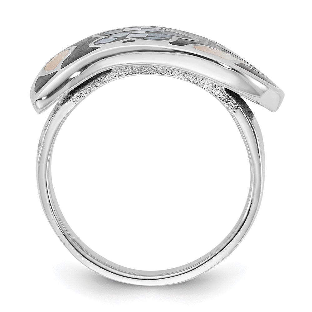 Sterling Silver Mother of Pearl & Simulated Stone Ring