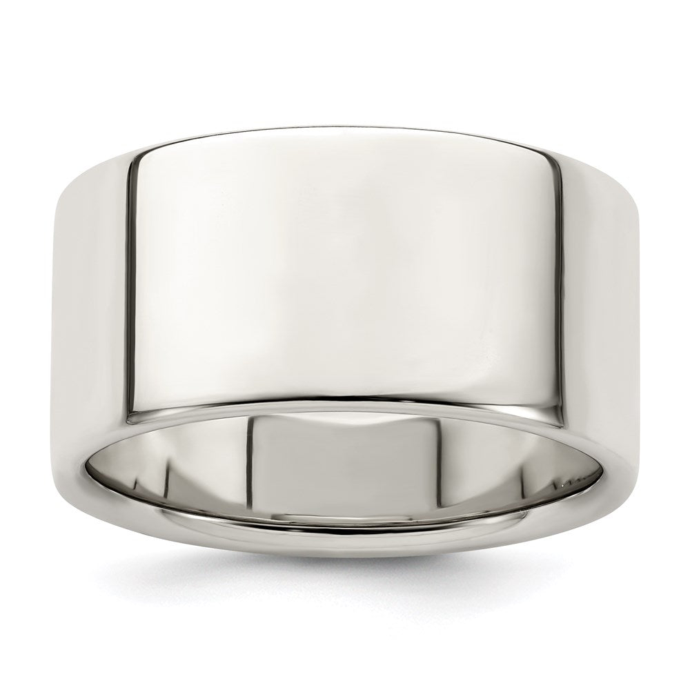 Sterling Silver 10mm Lightweight Flat Size 10.5 Band