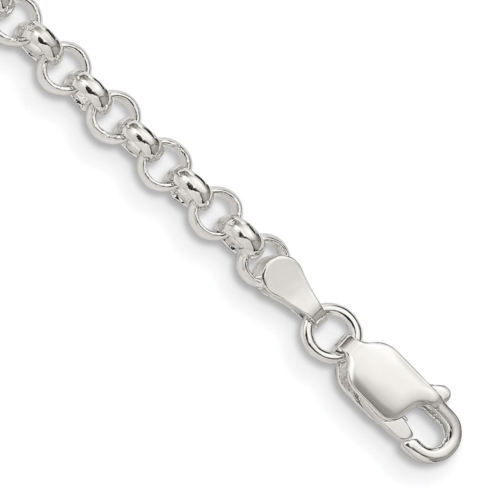 Sterling Silver 4mm Rolo Chain 7.5 inches