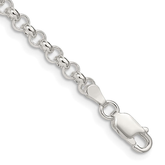 Sterling Silver 4mm Rolo Chain 7.5 inches