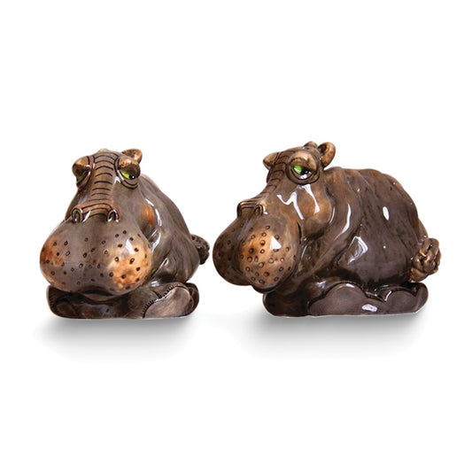 Hippo Ceramic Salt and Pepper Set