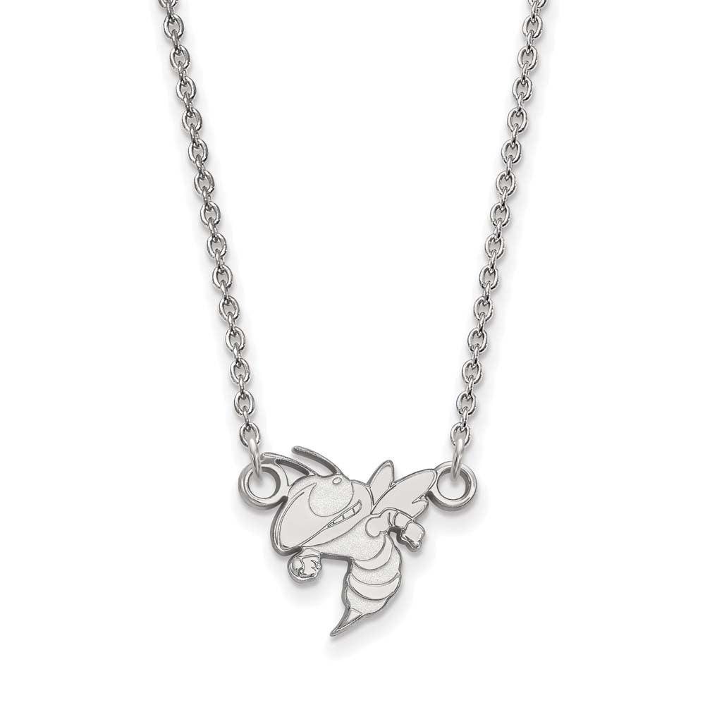 LogoArt SS049GT-18 Sterling Silver Georgia Institute of Technology Small Pendant with Necklace