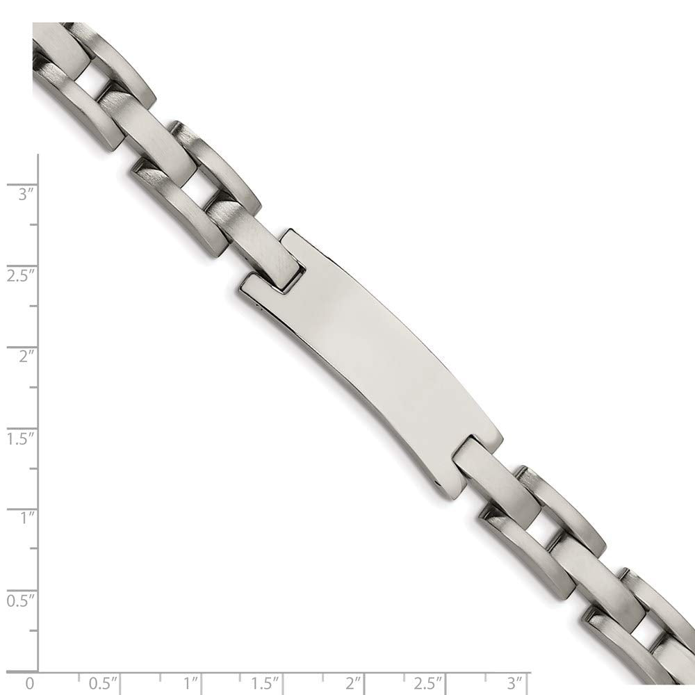 Chisel SRB229-9.25 9.25 in. Stainless Steel Brushed & Polished ID Bracelet