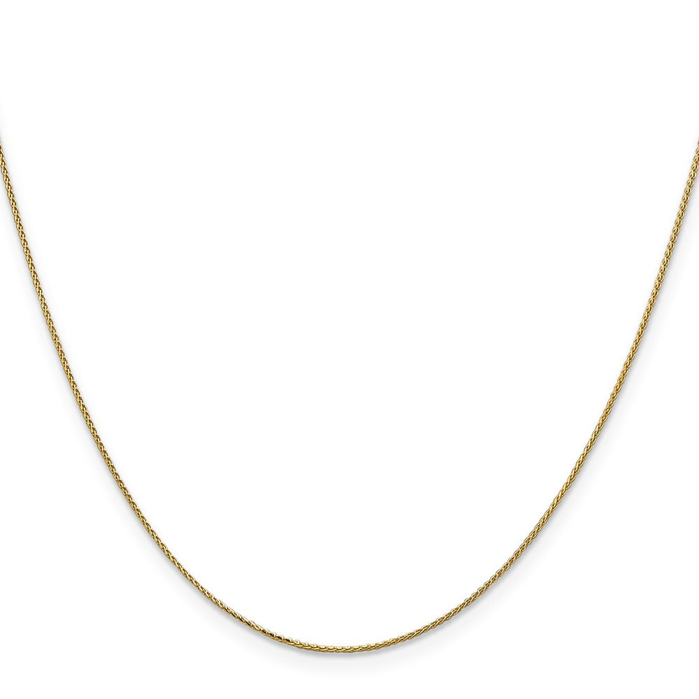 14K 24 inch .85mm Diamond-cut Spiga with Spring Ring Clasp Chain