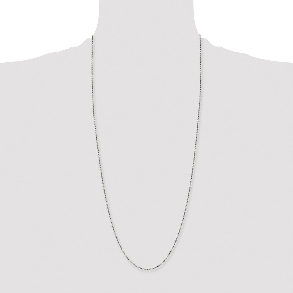 Stainless Steel Antiqued 2mm 30in Beaded Ball Chain