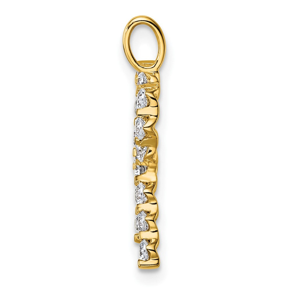 True Origin 14k 1/2 carat Lab Grown Diamond VS DEF Alphabet R Pendant