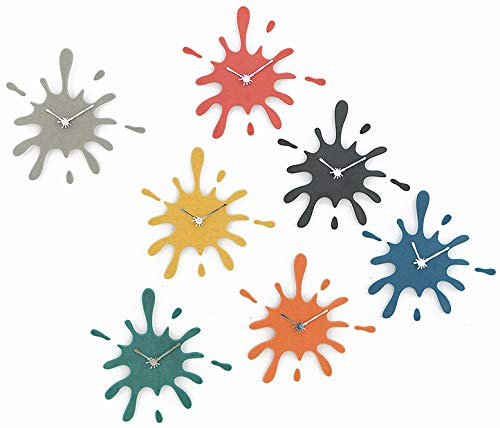 Modern Minimalist Ink Splash Silent Wall Clock (19.5” X 18.8”)