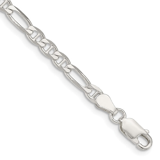 Sterling Silver 3.75mm Figaro Anchor Chain 8 inches