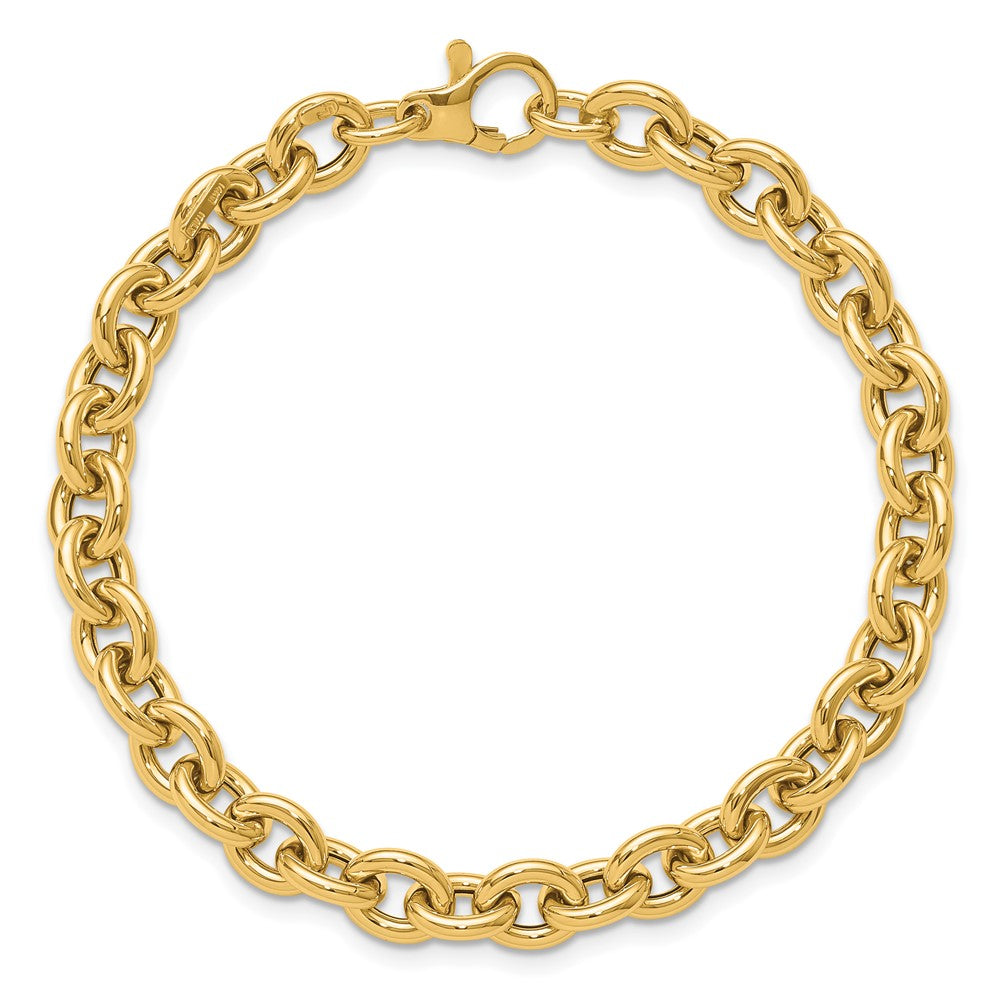 14K Polished Fancy Link Bracelet 7.5  inches