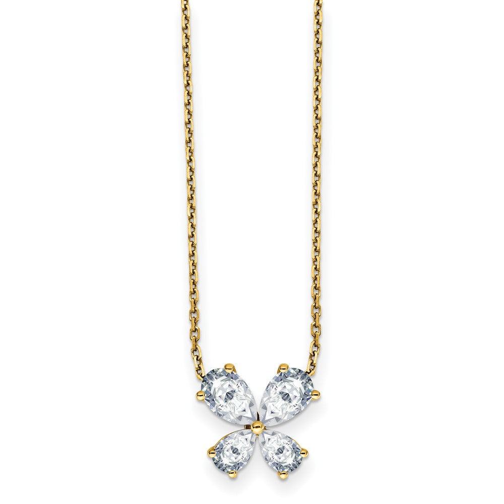 14K Butterfly Pendant G H I True Light Moissanite