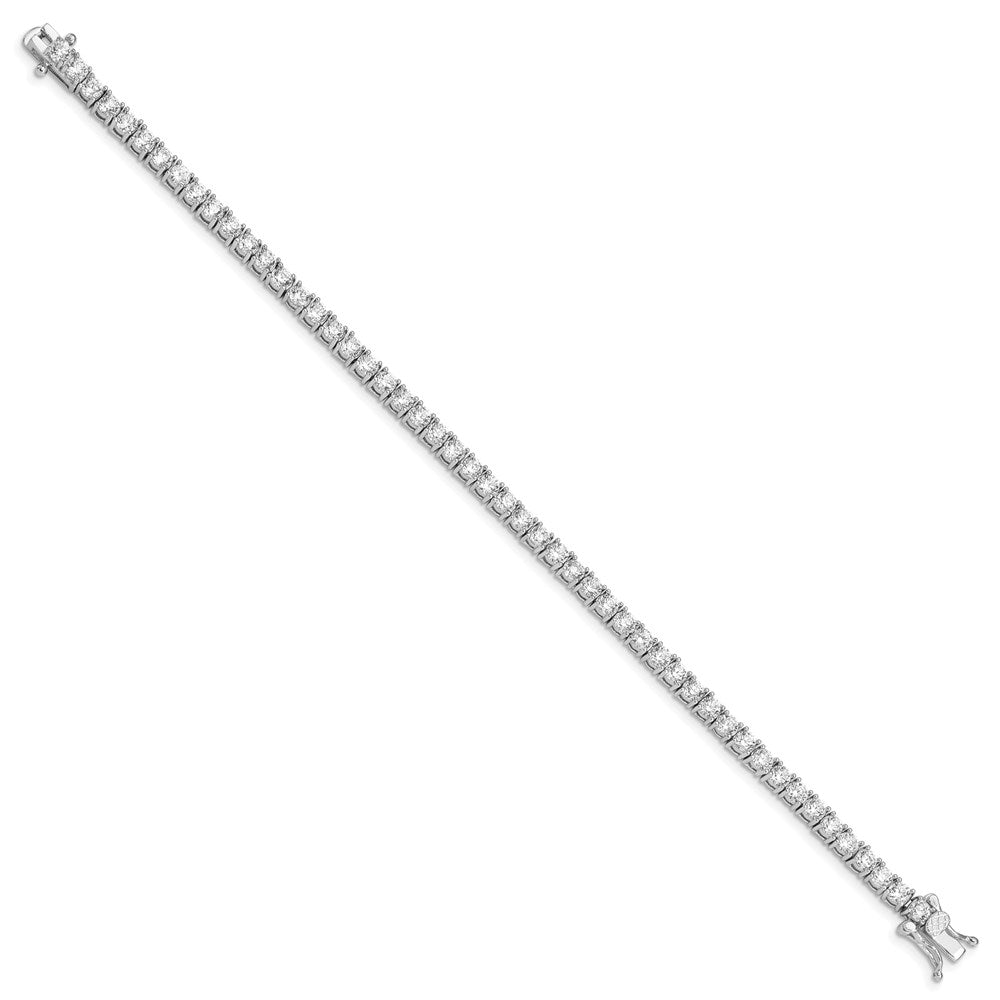 Sterling Silver Rhodium-plated CZ Tennis Bracelet 7 inches