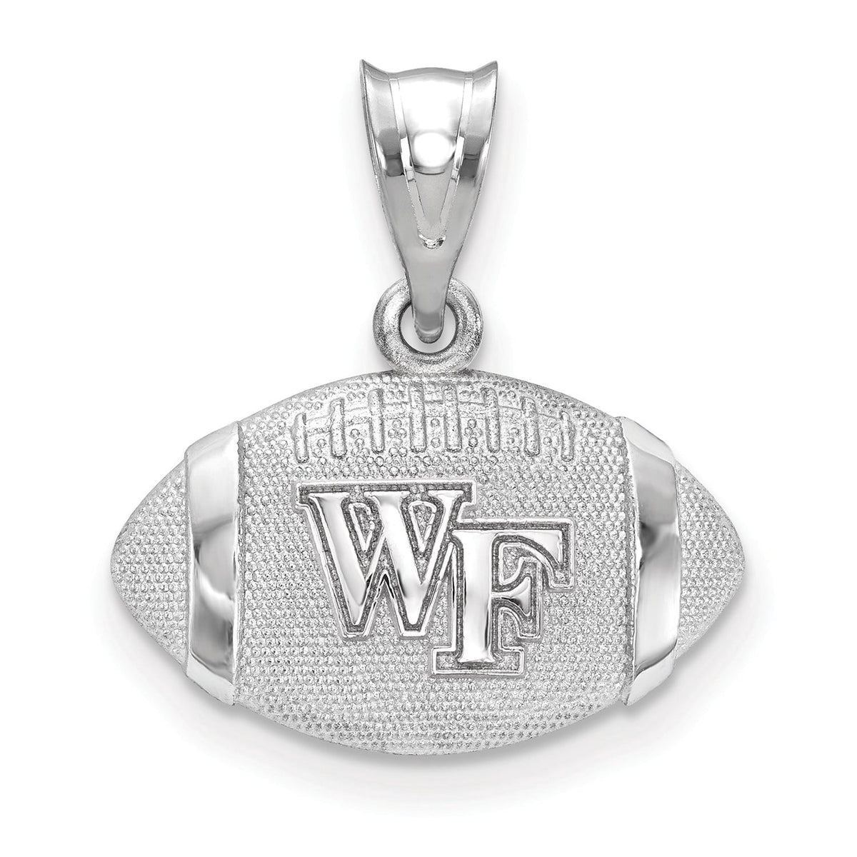 Women's Wake Forest Demon Deacons Sterling Silver 3D Football Logo Pendant