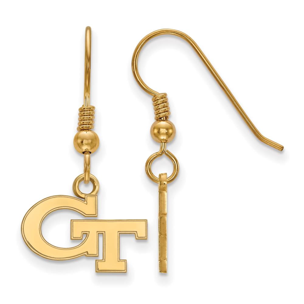 Logoart Sterling Silver Gp Georgia Institute Of Technology Extra Small Dangle Earringsrings