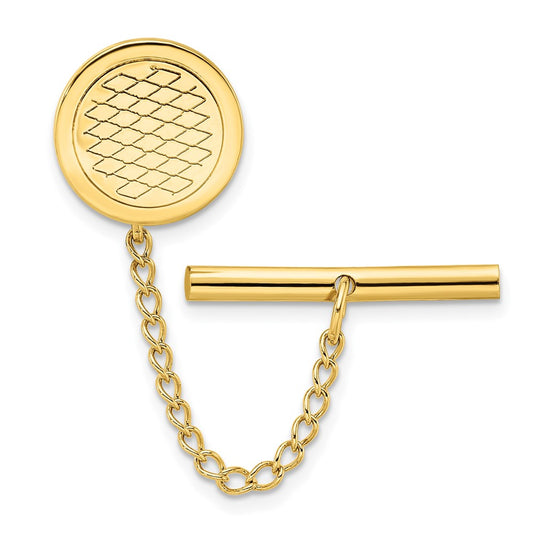 Kelly Waters Gold-plated Crosshatch Patterned Tie Tac